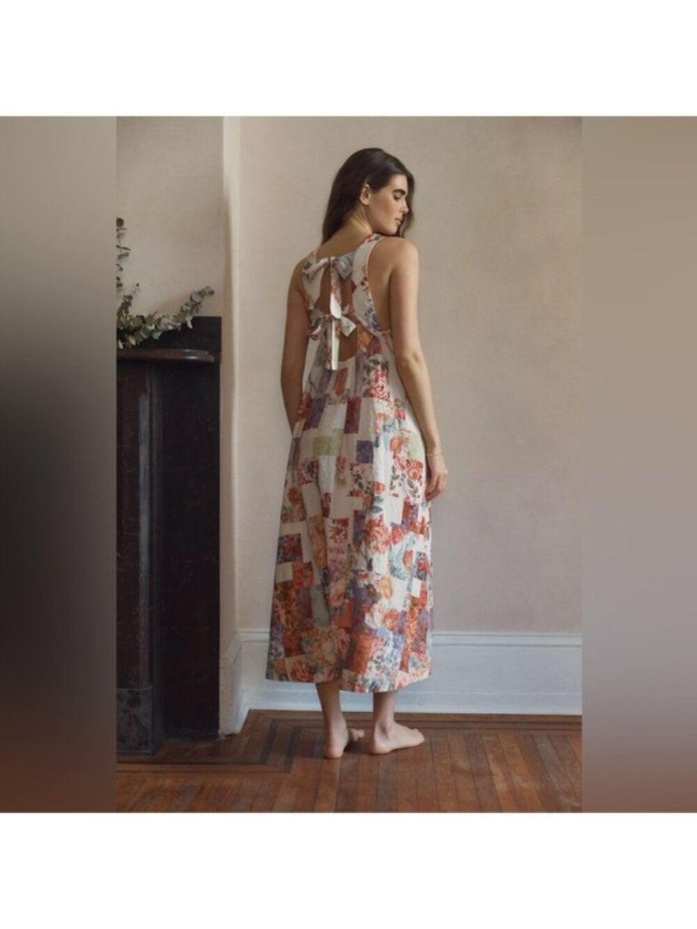 NWT Anthropologie LyreBird Size Small Printed Tie-Back Midi Nap Dress - Picture 4 of 15